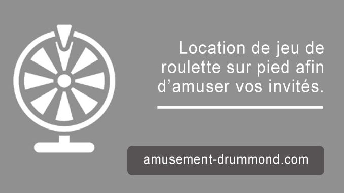Location de jeu de roulette sur pied
