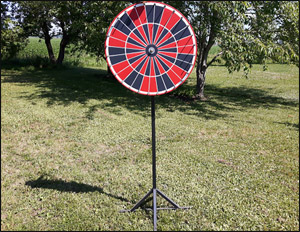 Jeu de roulette sur pied