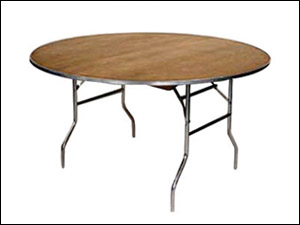 Location de table ronde en bois