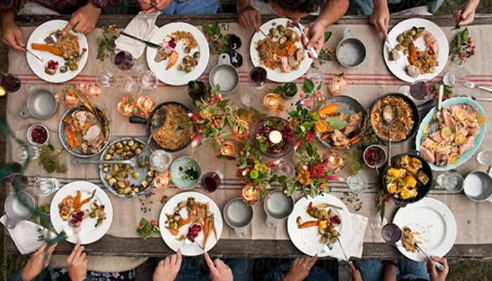 Repas d'affaire dehors